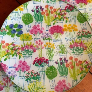 Platos decoupage León para regalar flores