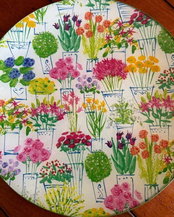 Platos decoupage para regalar flores