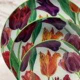 Platos decoupage León para regalar tulipanes