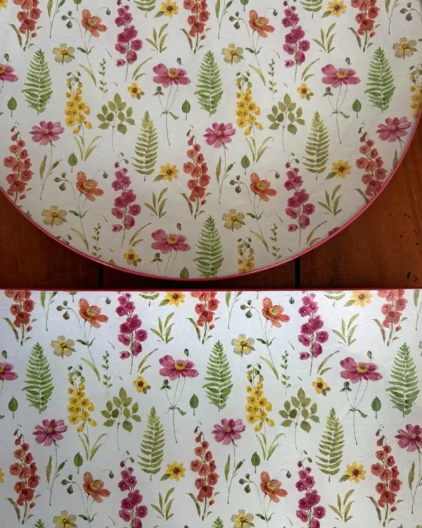 Platos decoupage León para regalar flores rosas