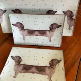 Platos decoupage para regalar perros Teckel