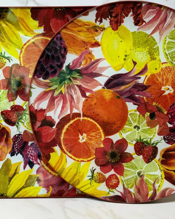 Platos decoupage para regalar frutas