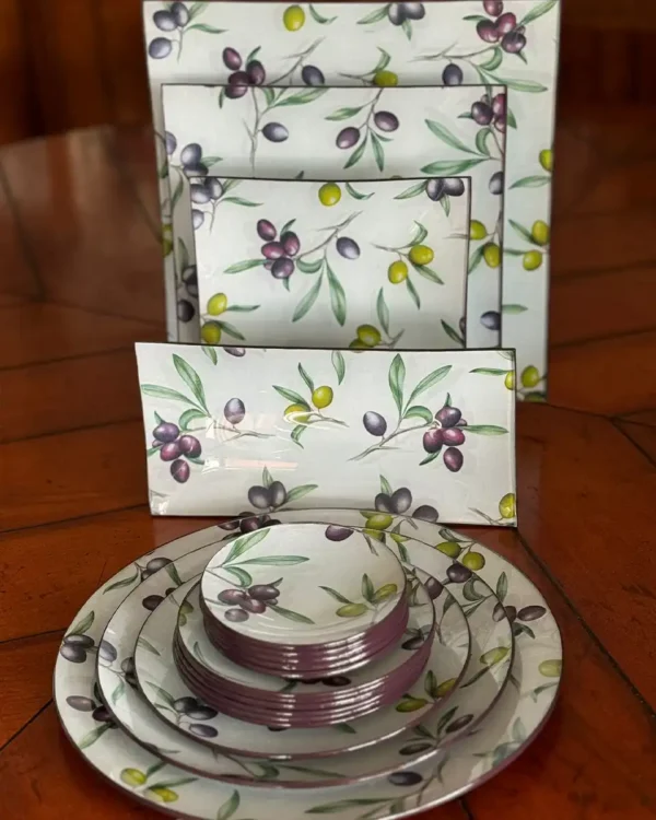 Platos decoupage León para regalar aceitunas