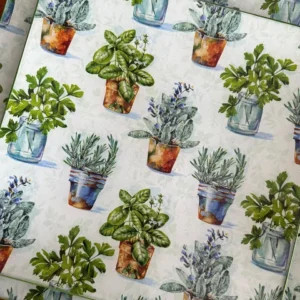 Platos decoupage para regalar hierbas aromáticas