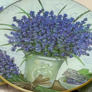 Platos decoupage para regalar León lavanda