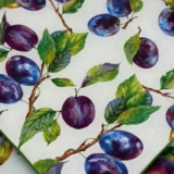 Platos decoupage para regalar ciruelas