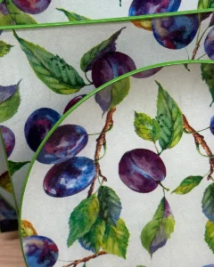 Platos decoupage León para regalar ciruelas