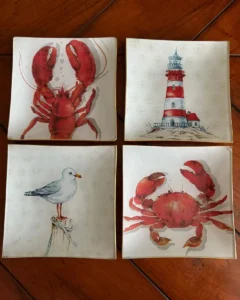 Platos decoupage para regalar León tesoros del Cantábrico