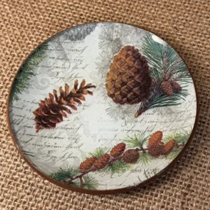 Platos decoupage para regalar León piñas