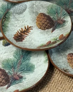 Platos decoupage para regalar piñas