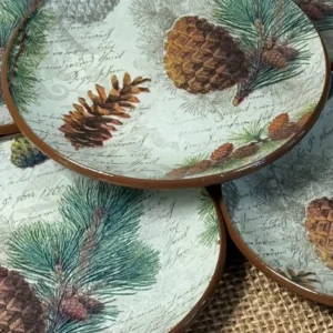 Platos decoupage para regalar piñas