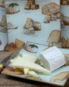 Platos decoupage para regalar quesos franceses