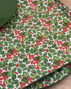 Platos decoupage para regalar acebos