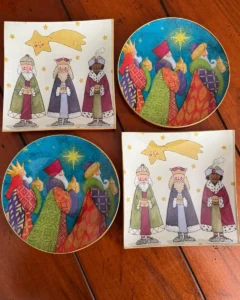 Platos decoupage para regalar León reyes magos