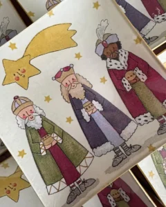 Platos decoupage para regalar reyes magos