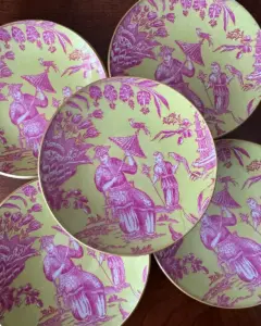 Platos decoupage para regalar León toile oriental