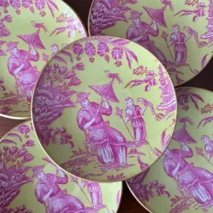 Platos decoupage para regalar León toile oriental