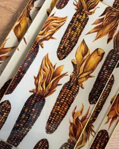 Platos decoupage para regalar mazorcas de maiz