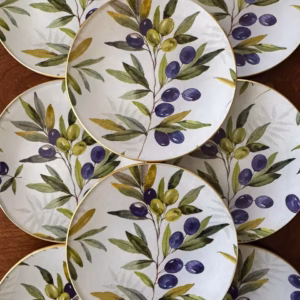 Platos decoupage para regalar aceitunas - olivas