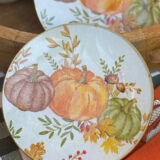 Colección calabazas Platos decoupage para regalar calabazas