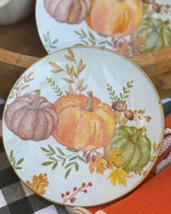 Platos decoupage para regalar calabazas