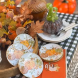 Platos decoupage para regalar León calabazas