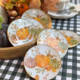 Platos decoupage para regalar calabazas