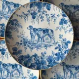 Platos decoupage para regalar León perros de caza