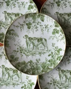 Platos decoupage para regalar León perros de caza