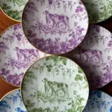 Platos decoupage para regalar León perros de caza