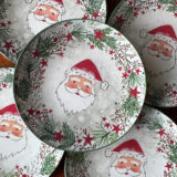Platos decoupage para regalar Papá Noel
