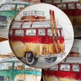 Platos decoupage para regalar León perros de caza