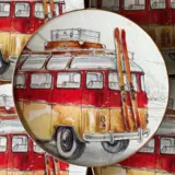 Platos decoupage para regalar León perros de caza