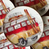 Platos decoupage para regalar perros de caza