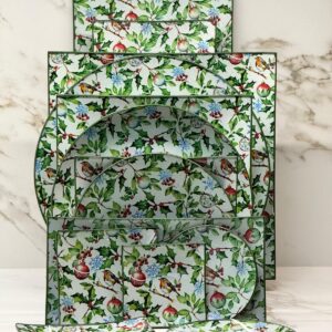 Platos decoupage para regalar León pajarito por Navidad