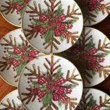 Platos decoupage para regalar lazo rojo