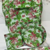 Platos decoupage para regalar lazo y acebo