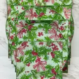 Platos decoupage León para regalar lazo y acebo