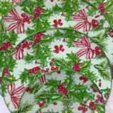 Platos decoupage León para regalar lazo y acebo