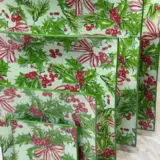 Platos decoupage para regalar lazo y acebo