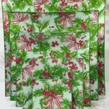 Platos decoupage León para regalar lazo y acebo