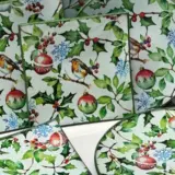 Platos decoupage para regalar pajarito por Navidad