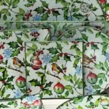 Platos decoupage para regalar pajarito por Navidad