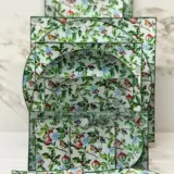 Platos decoupage para regalar León pajarito por Navidad