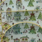Platos decoupage León para regalar pueblo navideño