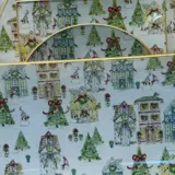 Colección Pueblo de Navidad…!!! Platos decoupage León para regalar pueblo navideño
