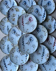 platos decoupage para regalar León Flores rosas o azules