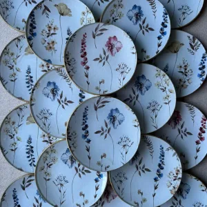 platos decoupage para regalar León Flores rosas o azules