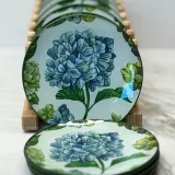 Colección hortensias azules platos decoupage para regalar León hortensias azules