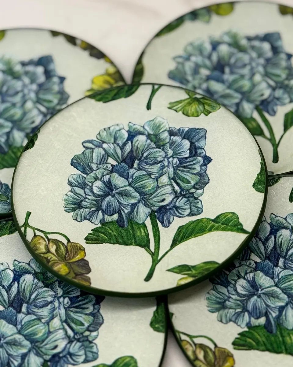 platos decoupage para regalar hortensias azules platos decoupage para regalar hortensias azules